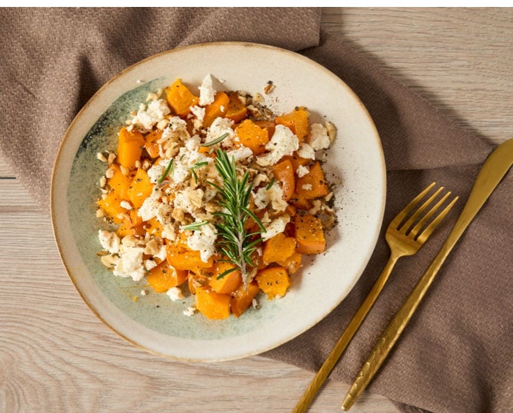 Feta-græskarpande fra ovnen – aromatisk, nem og vegetarisk