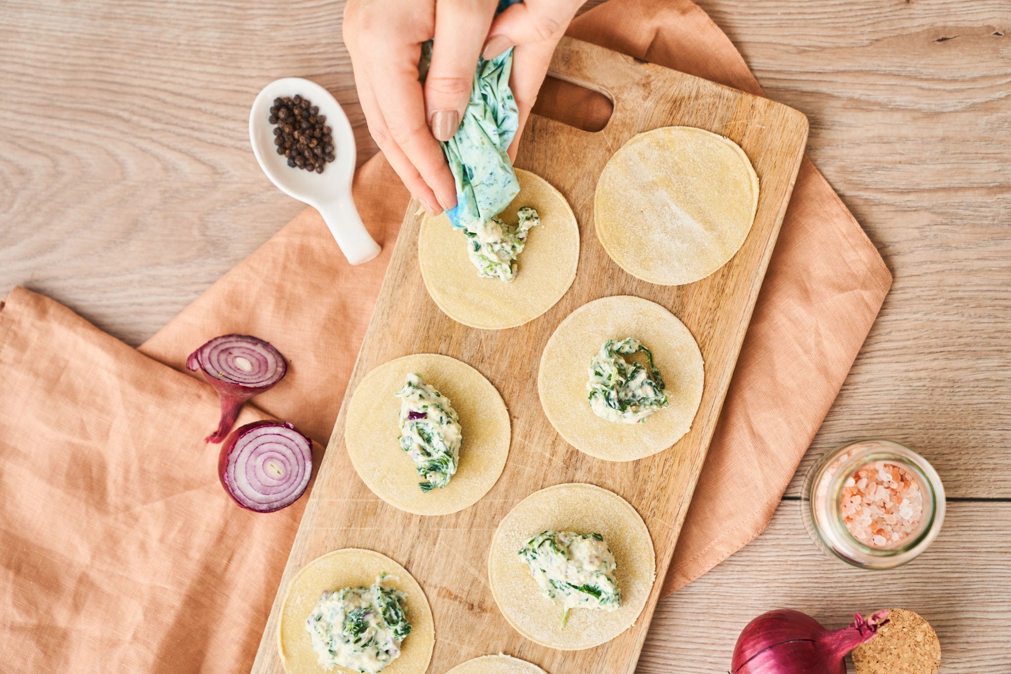 Hjemmelavet tortellini med spinatricotta – blot fyldt med fryseposetricket