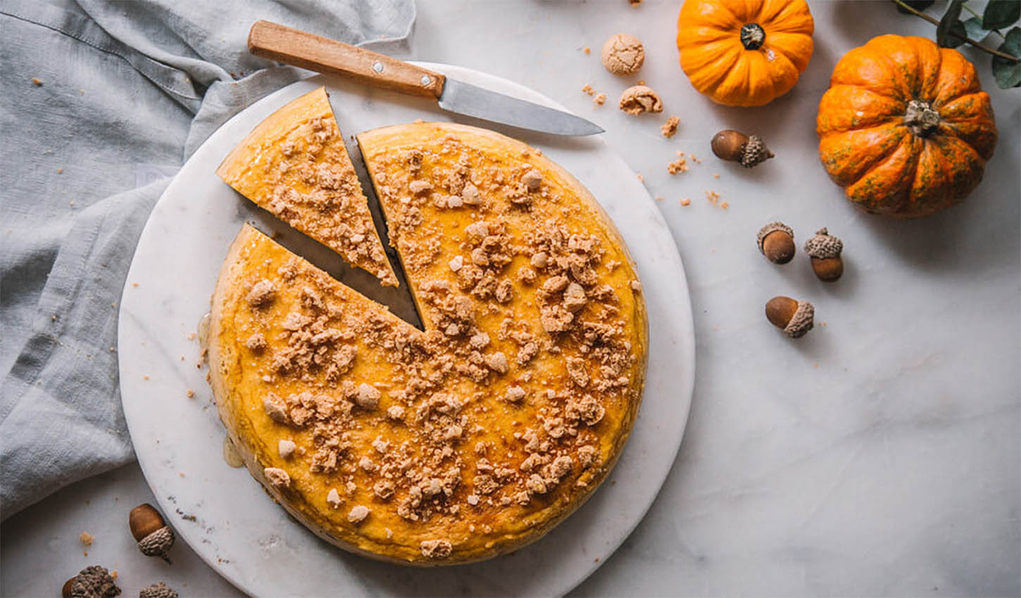 Efterårsgræskar cheesecake - hvordan man laver det i et vandbad