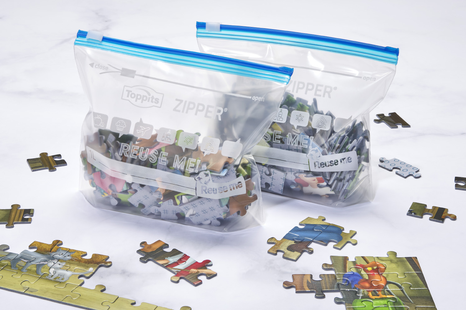 Toppits Zipper plastikpose med kage