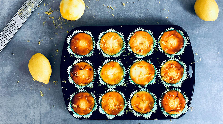 cheesecake muffins med revet citron