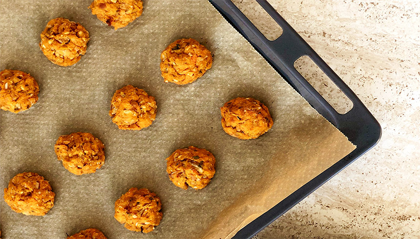 Falafel af sødkartoffel med Toppits